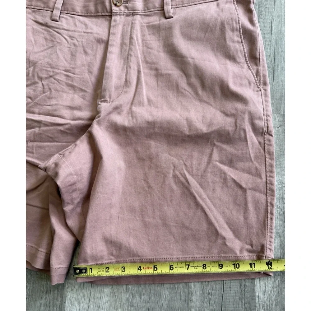 Banana Republic Aiden Shorts Men's 38 Pink  Cotton Blend Flat Front